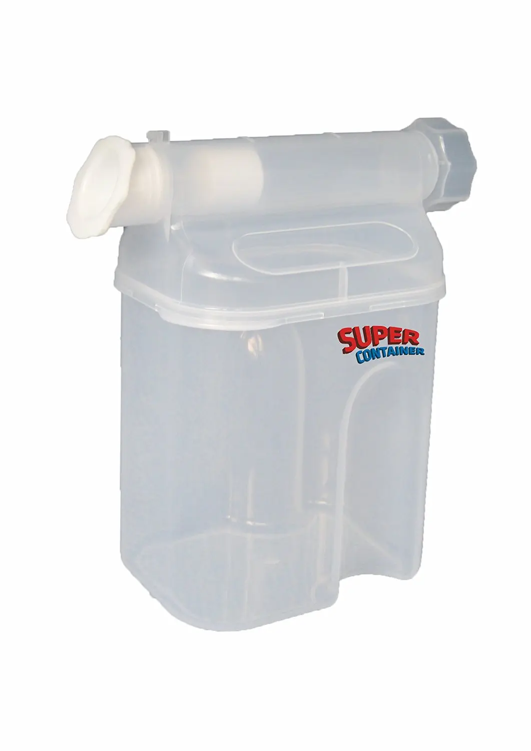 Dispenser Super Container Patented Useful for all powders and granulated products: Baby formula, cocoa, coffee, sugar, oatmeal. Keeps food fresh. compact, convenient, easy-to-use.