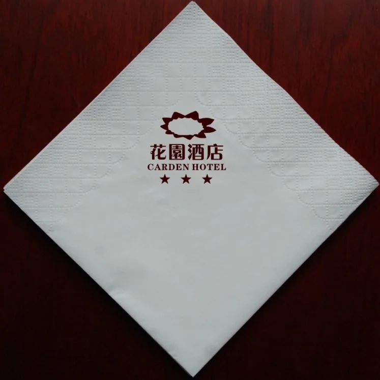 Restaurant Paper Napkins Customized Logo And Size Disposable Serviettes