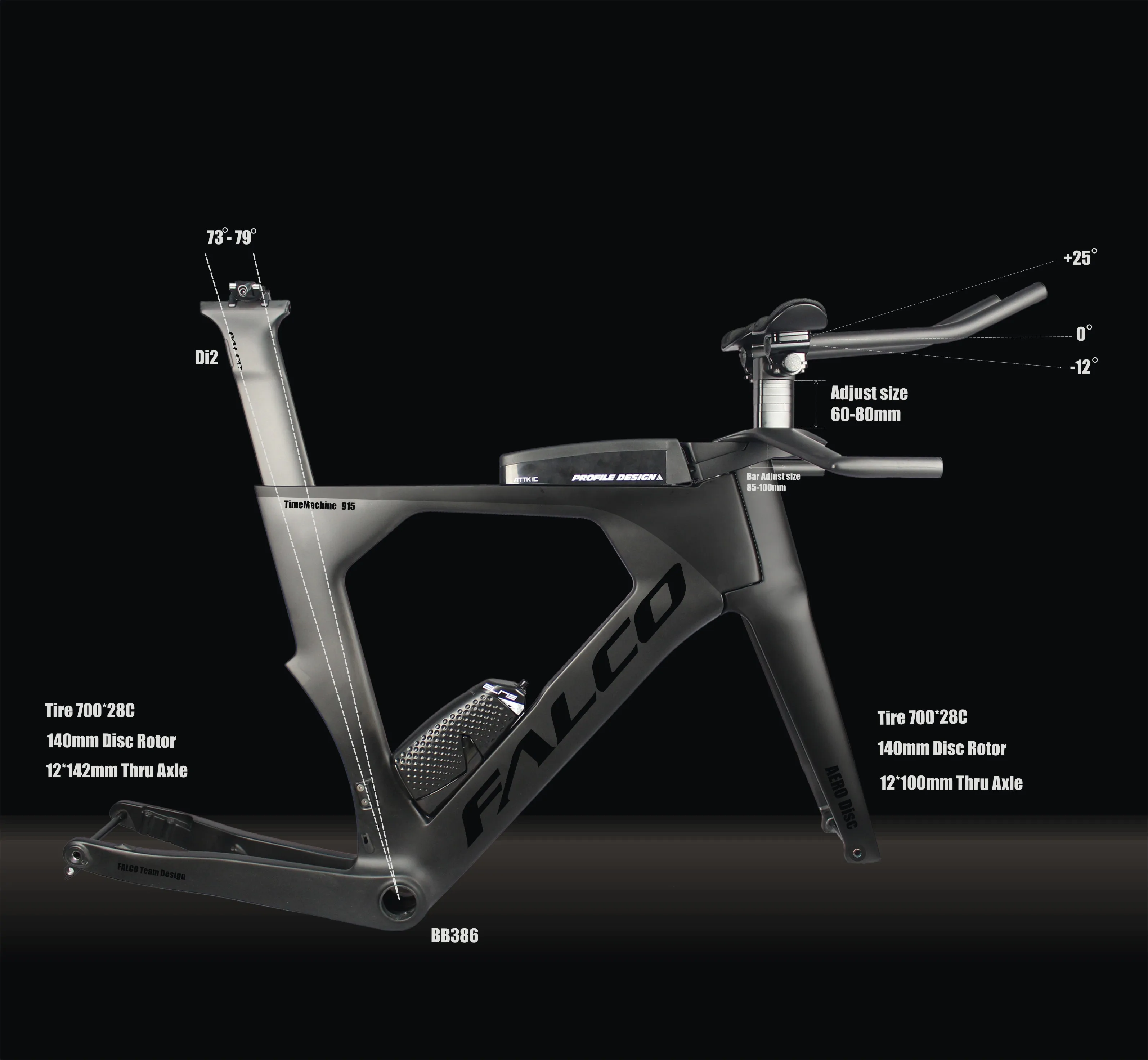 

2019 New design Carbon TT Bike frame,140mm Disc brake triathlon Bicycle Frame Carbon,700C Time trail Carbon Bike Frame