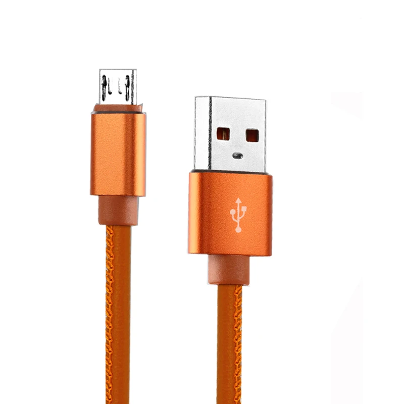 

APPACS China made 2m 6.6ft Original Leather micro usb data cable for Android 2.4A fast charging cable for huawei for xiaomi, Colorful