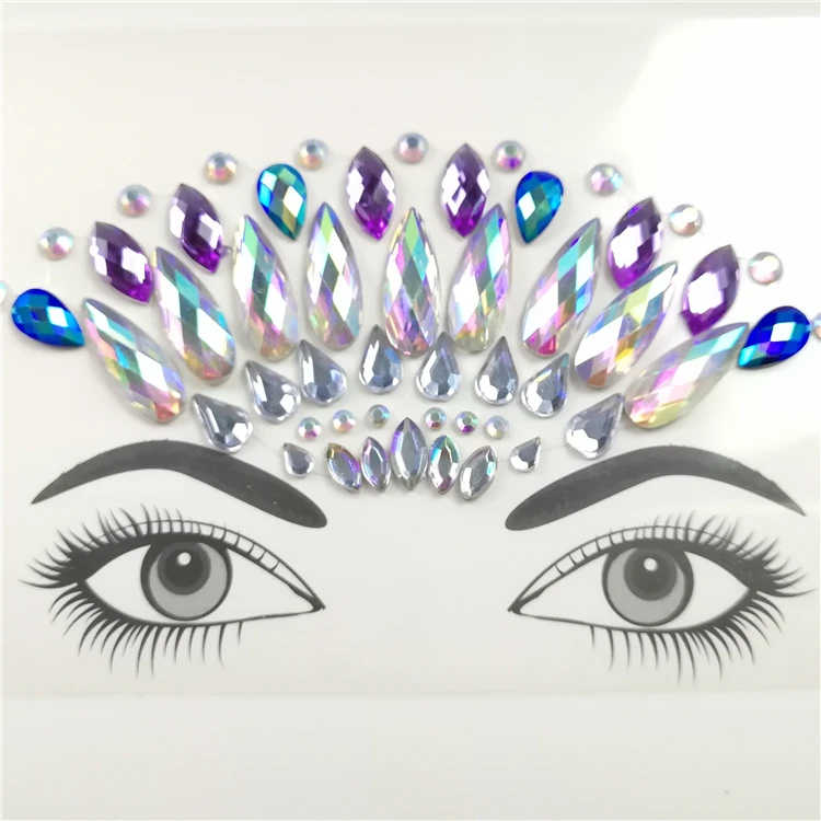 

OEM Custom Temporary Diamond Tatoo Rhinestone Face Jewels GEM Sticker