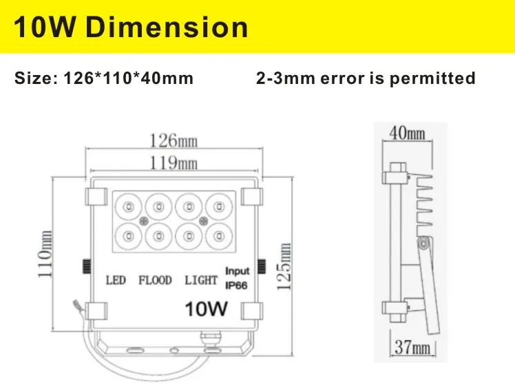 10W LV DOB SMD LED Flood Light for outdoor use SMD Slim lamp with 2 years warranty CE RoHS