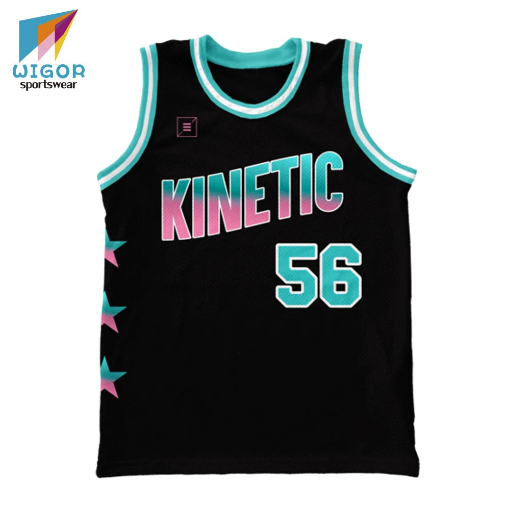 Hot Sale Mesh Fabric Customized Sublimation Printing Basketball Jersey Uniform Set