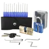 2018 New product 17 Pieces Lock Pick Set with 2pcs transparent locksmith shopping online