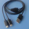 Factory Direct USB 2.0 Type A Male To Dual Micro USB Female Splitter Y Charging Data Cable