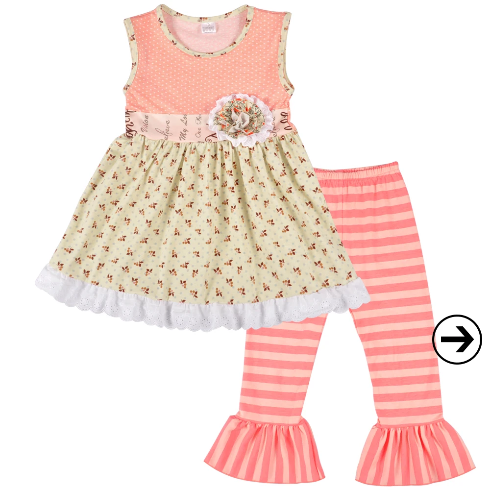 

wholesale mustard pie remake spring summer boutique outfit for little girls