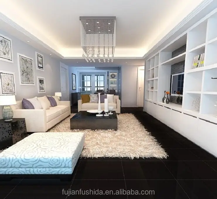 Royal Design Black Slate Floor Tiles Kitchen White Porcelain Tile