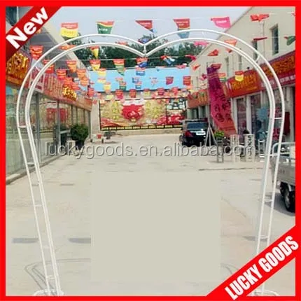 
customized heart shape metal garden wedding arch wholesale 