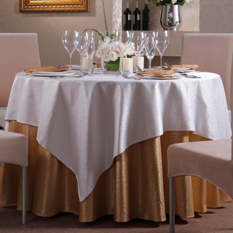Luxury Hotel Round Table Cover White Linen Tablecloth Buy Buy Large