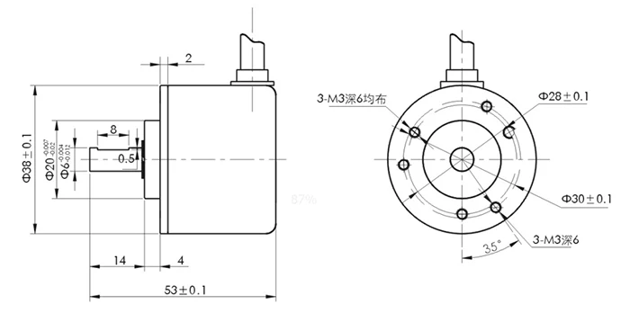 ISO Certificate push pull analog sensor optical incremental encoders