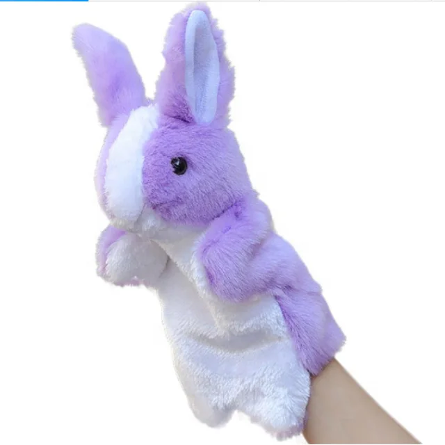 2018 Cute Cartoon Animal Doll Kids Glove Hand Puppet Rabbit Plush Bunny Finger Toys Zhuoju
