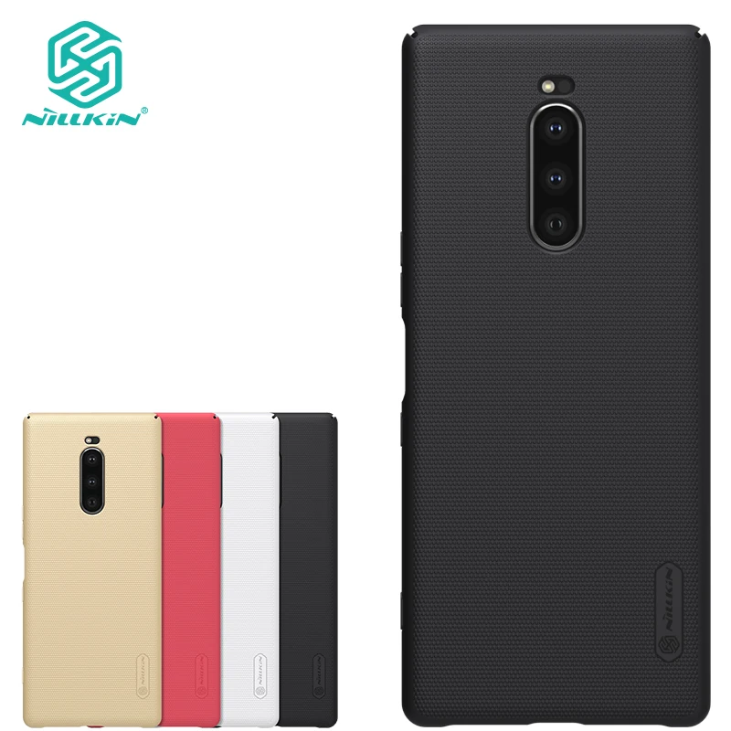 

Nillkin Matte Case for Sony Xperia 1 Plastic Hard Back Cover Super Frosted Shield Case phone shell, Black;golden;red;white