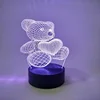 3D Acrylic Light LED Children Baby Gift Bear Night Lights Lamp For Kids