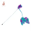 Cheap wholesale high quality cute feather wing teaser stick pet toy for cat