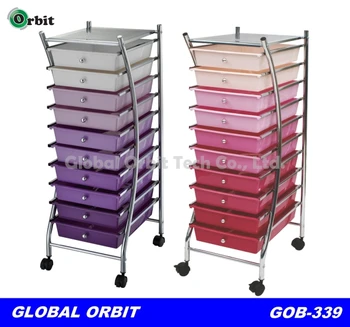 Mobile 10 Drawers Plastic Cart With Drawers Storage Trolley Buy