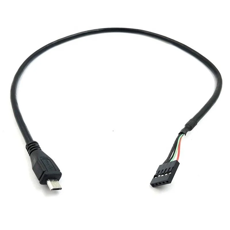 Micro USB male to 5Pin 2.54mm Female Dupont Motherboard Cable