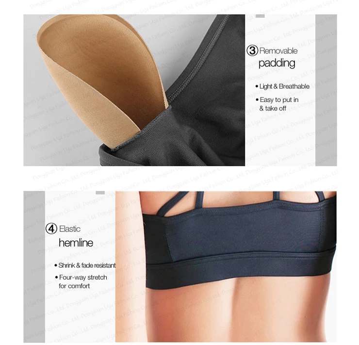 Best Workout Clothes Brands Double-layered Bra Cups Design Athletic Wear For Women