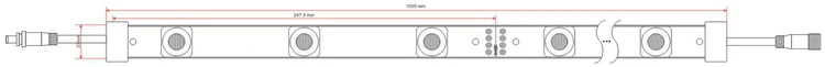 High power waterproof smd 3030 led edge-lit rgb led strip bar for light box poster