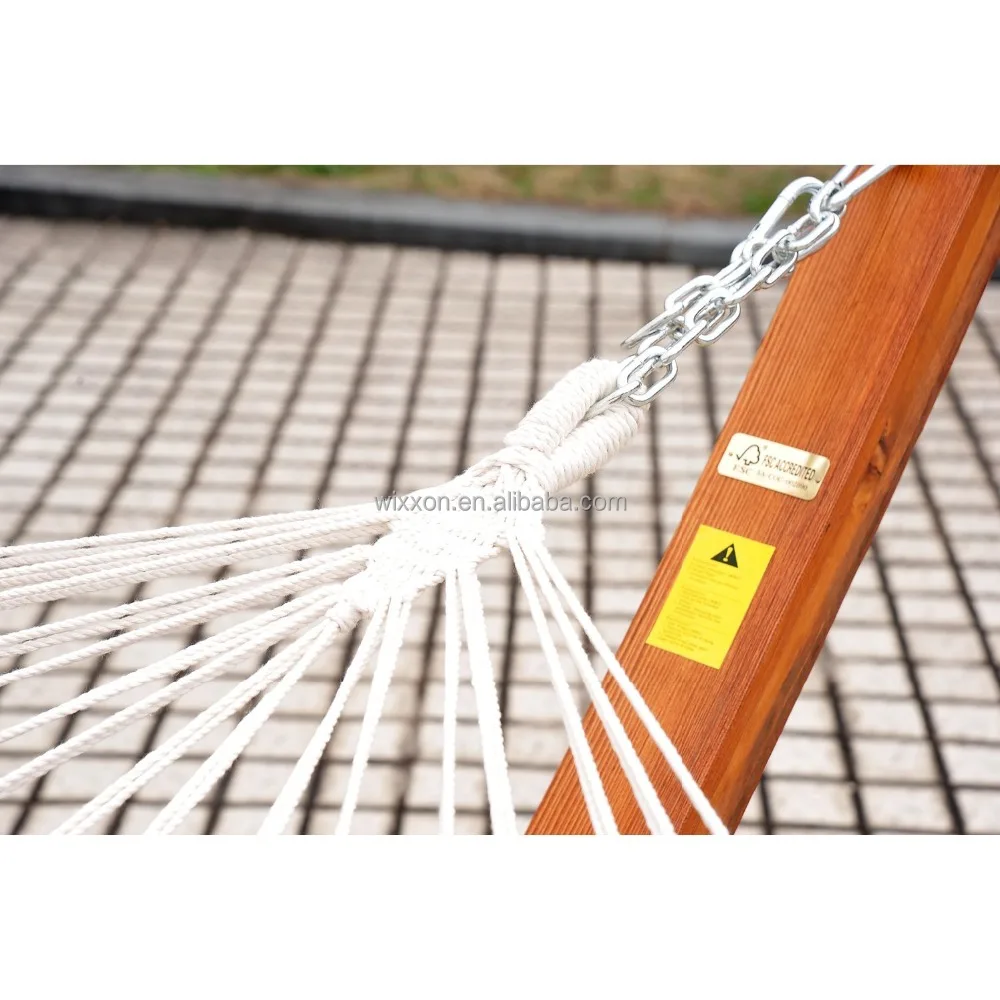 
KD Design Garden Wooden Patio Hanging Hammock With Canopy 