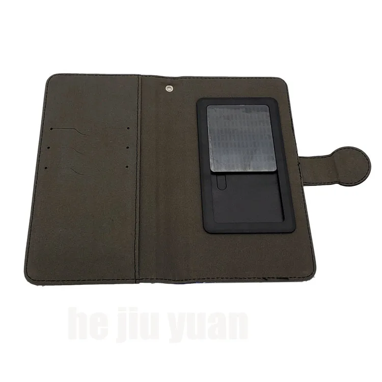 New Card Wallet universal Leather Case Sliding Up and Down Mobile Phone Folio Case manufacturers