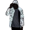 Custom 3m Reflective Safety Jacket Men Rain Jacket Coat High Visibility Running Biking Outerwear Zebra Pattern