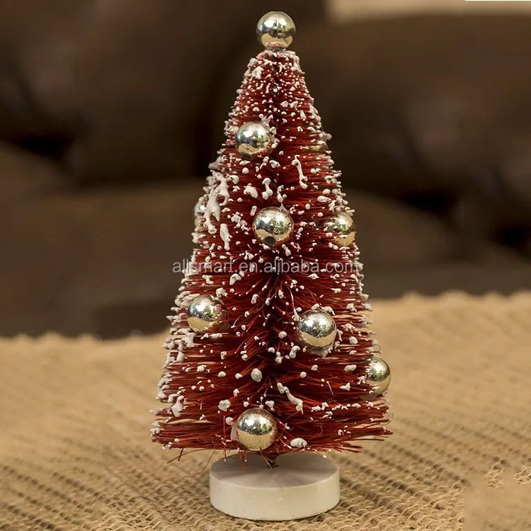 Artificial Miniature Sisal Christmas Tree Plastic Christmas Paty