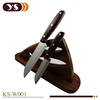 Acacia Wood Knife Storage Holder with Chef Knives 2 pieces Set Japanese Style New Grain