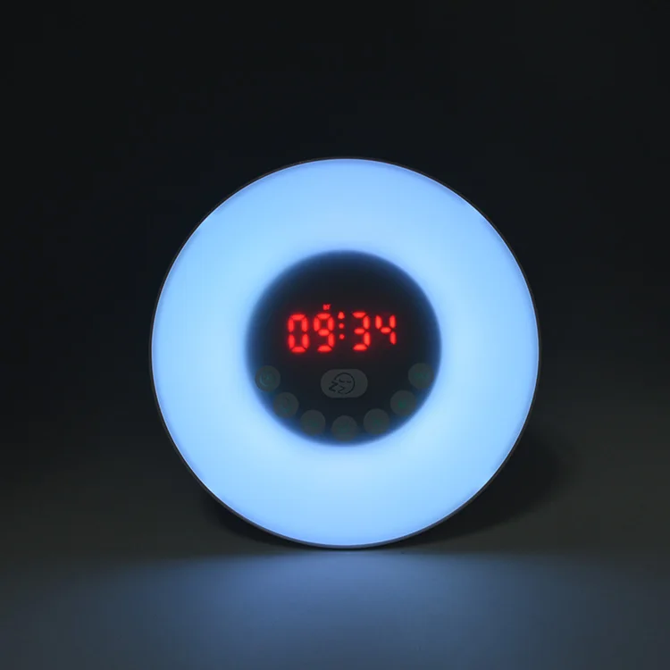 OEM Sleep mode Bedside Music Speakers Led Wireless Digital Clock Alarm Speaker