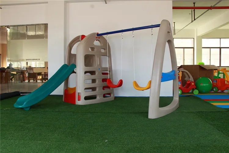 Colorful Plastic Slide And Swing Playhouse Slides For Kids Plastic