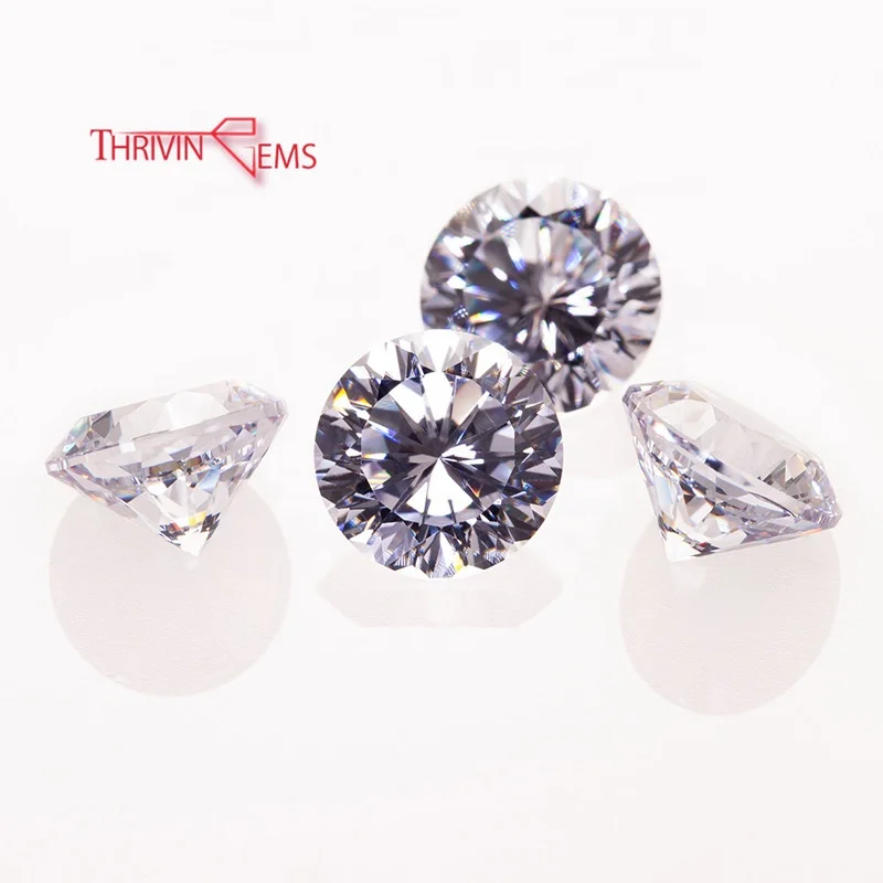 

Thriving Gems Loose Gemstone Price List White Round CZ Cubic Zirconia Diamond