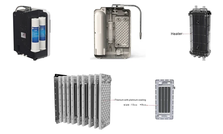 Alkaline Water Ionizer with Built-in Heating System Self-cleaning Function and Touch-control Panel for Healthy Drinking Water