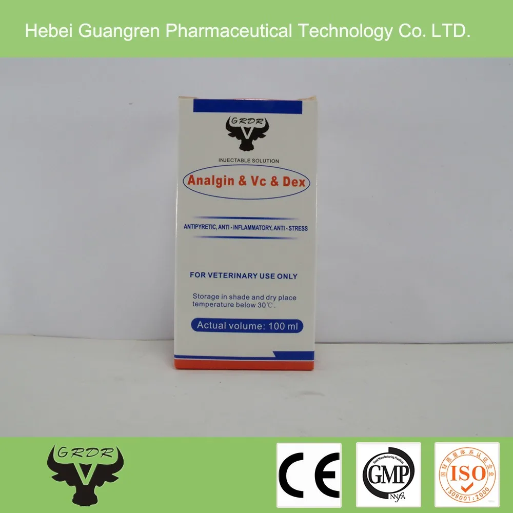 Cattle Antipyretic Analgesics Drugs Analgin & Vitamin C & Dexamethasone