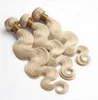 2018 Factory blonde # 613 crochet braid BW hair weft 40 inch blonde 8A hair extensions raw chinese hair