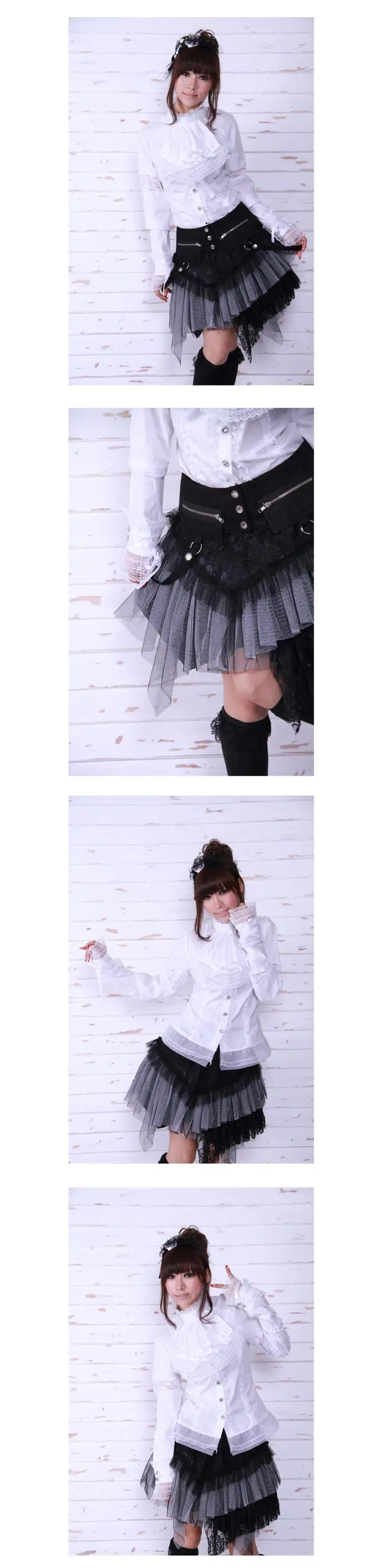 RQBL China Factory Direct Sale Low MOQ Women Lace Gothic Bubble Skirt