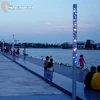 Popular design Laser cutting stainless steel led garden lamp pole