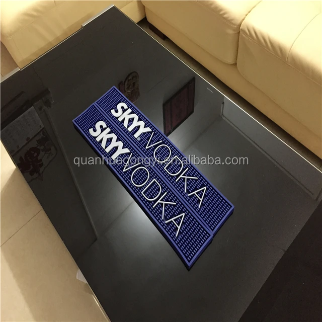 
OEM 3D Logo Soft PVC Custom PVC Bar Mat for Beer or Drink Promotion 