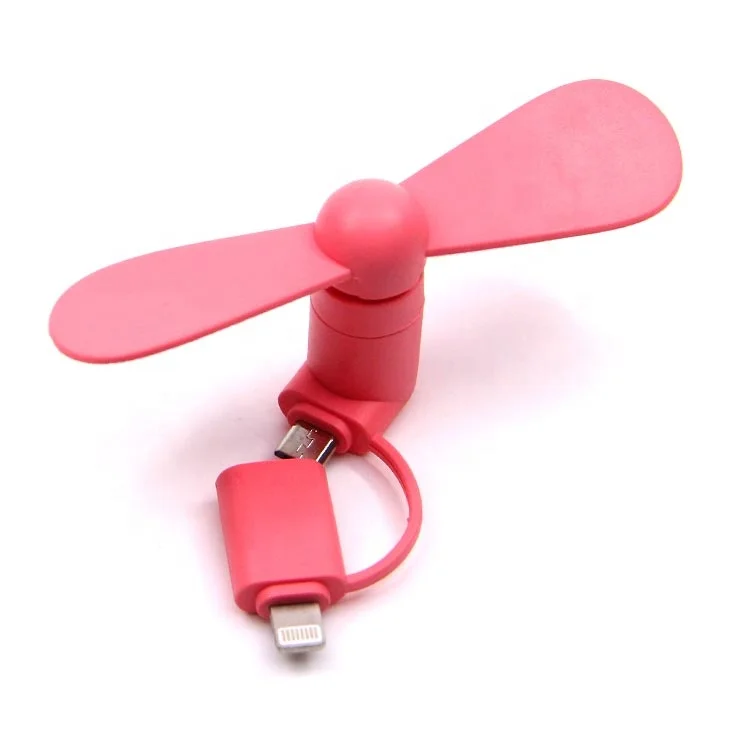 

Wholesale Portable 2 in 1 Android Cell Phone Fan, Pink;black;white;green and blue