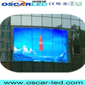 full color best showing led transparent window led curtain screen display board