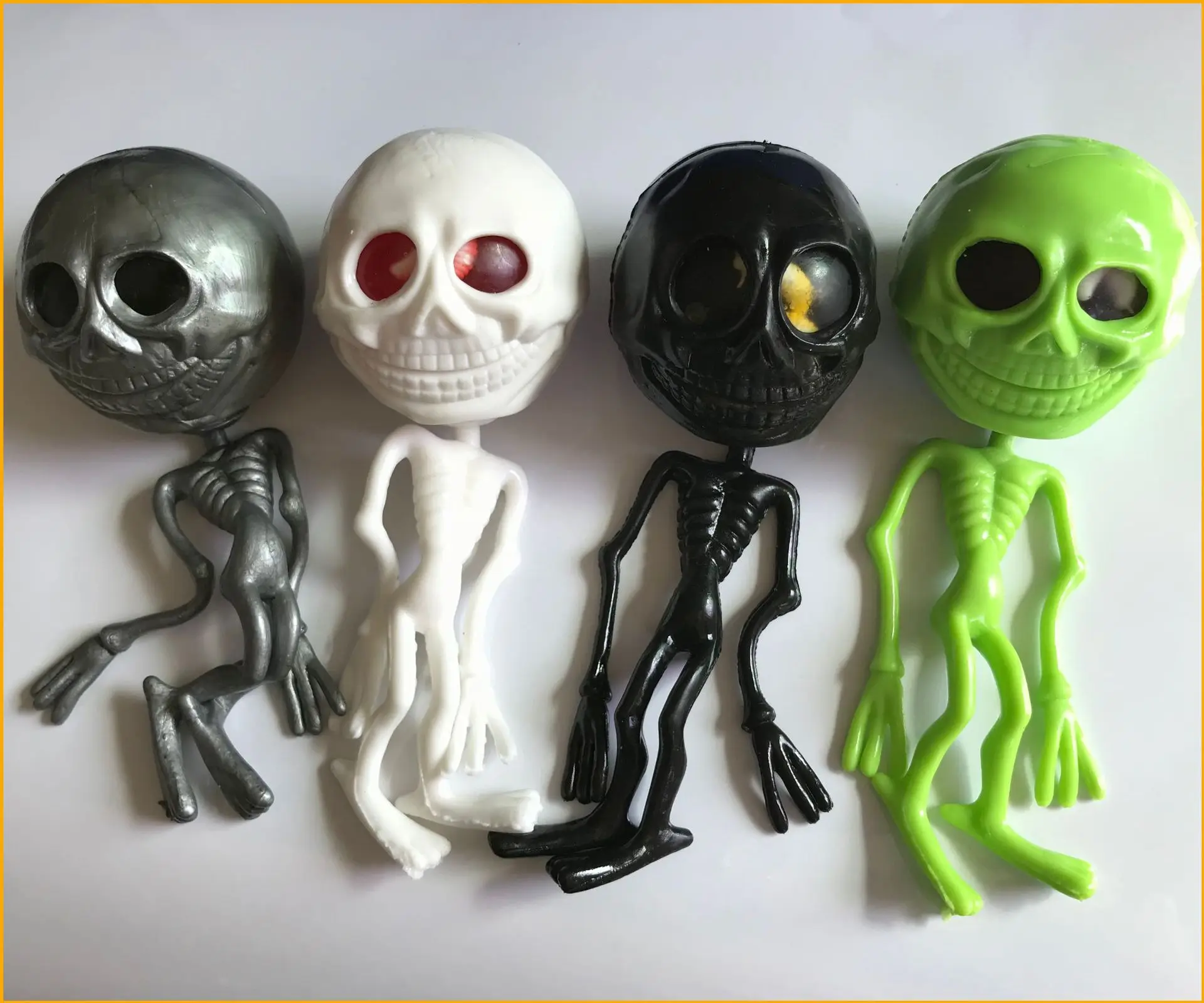 New coming Halloween gift toy extraterrestrials skull squishy toy press stress release ball