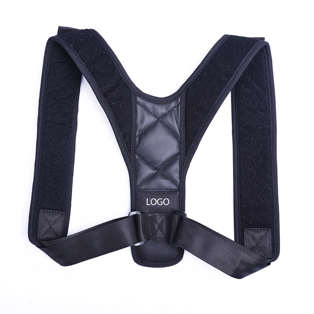 

Best Fully Adjustable Upper Back Brace Shoulder Posture Corrector to Prevent Slouching and Provides Back Pain Relief, Black;also accept customized color