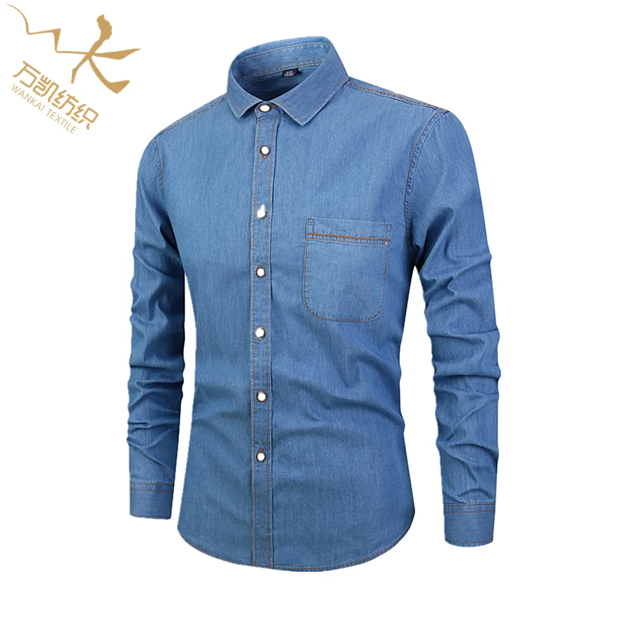 

2019 new design 100%cotton jeans long sleeve men shirt with high quality, N/a