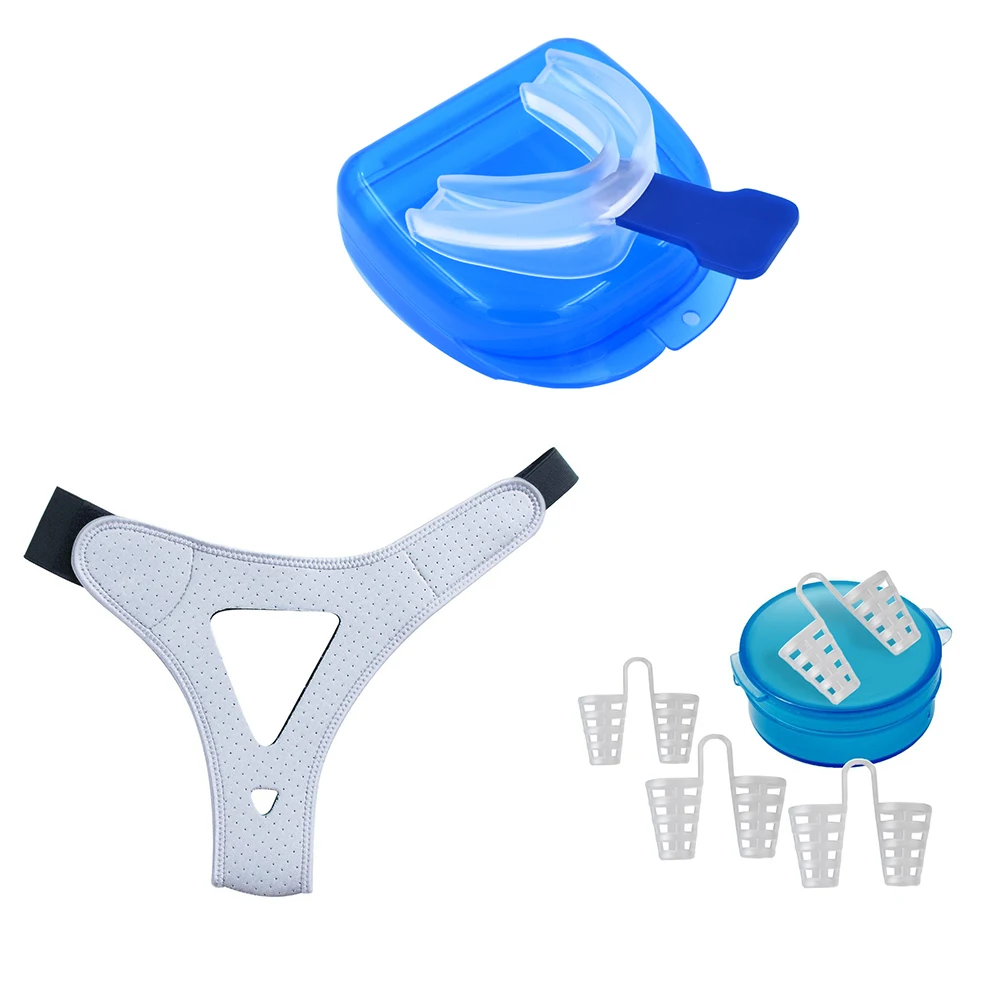 

Premium Upgraded Adjustable Anti Snoring Chin Strap Kits for Women and Men With Anti Snoring Nasal Dilators and Mouthguards, Custom