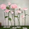 LF549 light pink decorative artificial paper flower with stem wholesale