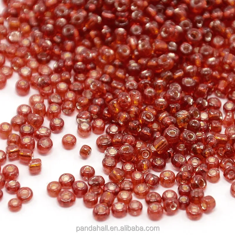 

PandaHall 8/0 Round Glass Crystal Silver Lined Round Seed Beads