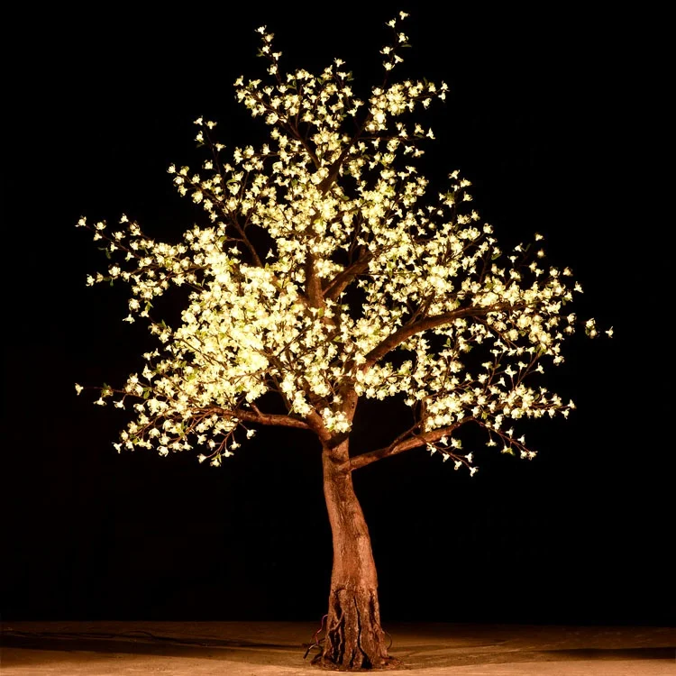 
2.8m super quality outdoor artificial christmas light RGB color changing led cherry tree 