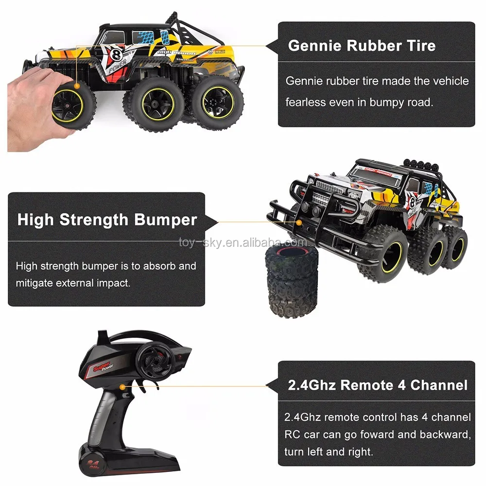 6 wheeled rc truck