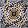 LUSSO Ceramic royal 1200x1200mm flower design water-proof nature stone mosaic pattern carpet tile for conference room