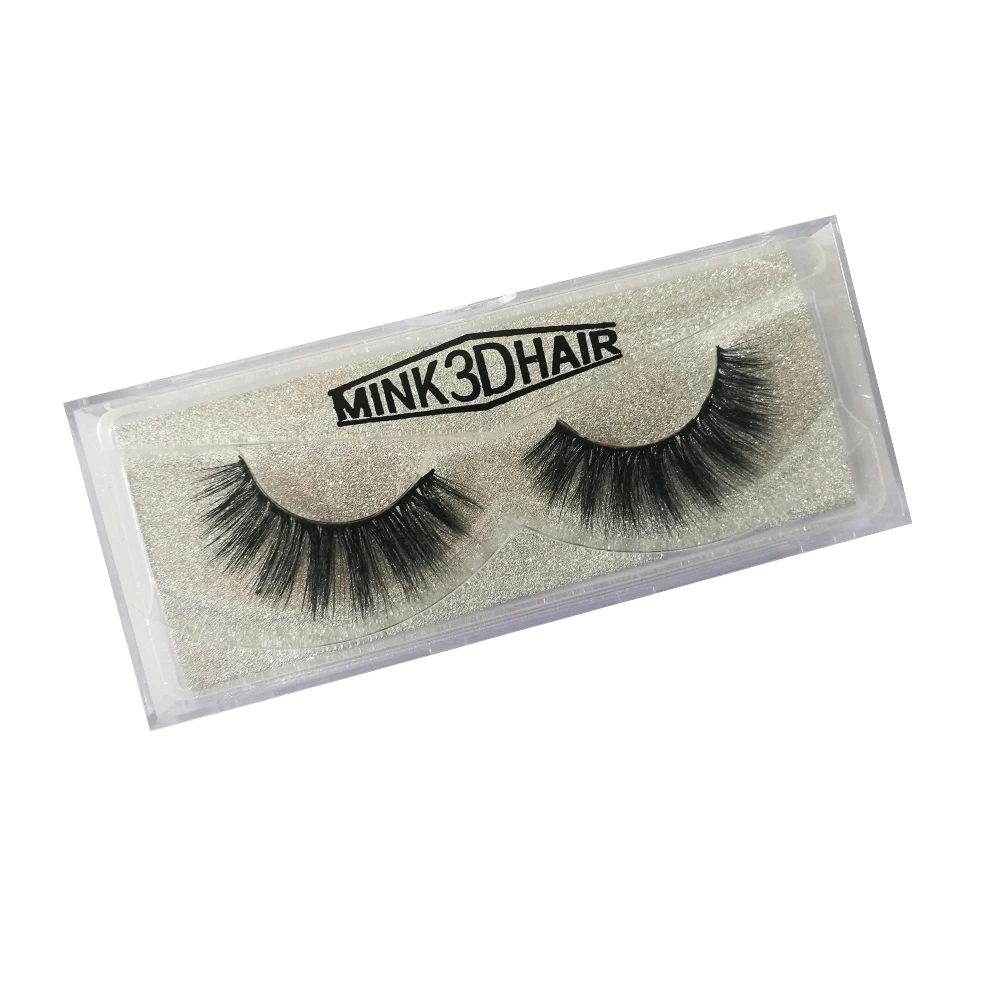 

Create your own brand 3d mink eyelashes false silk synthetic eye lashes private label custom packaging box faux 3d mink lashes, Black