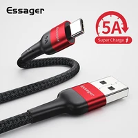 

Essager Original 5A 1M 2M Port Type C Fast Charging USB Cable Nylon Braid Data Cable