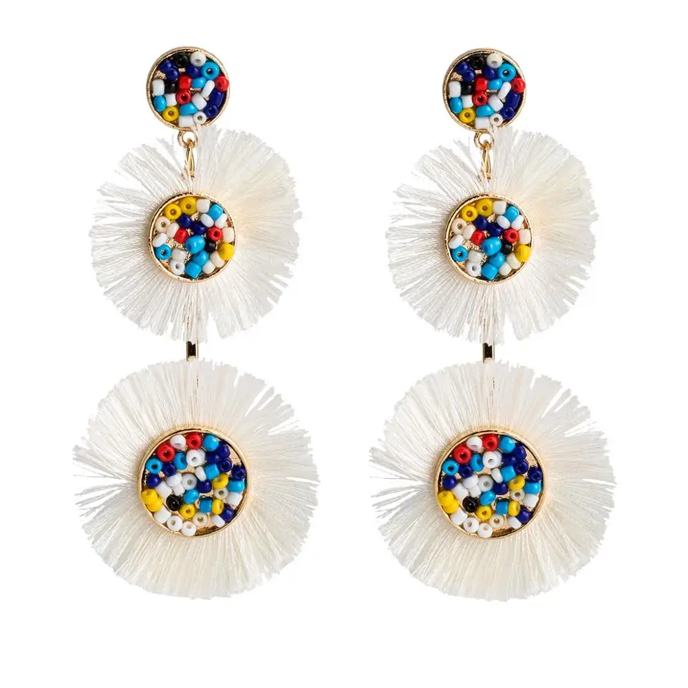 

Korea style beads earrings tassel earrings boho earrings KL3059, As pictures